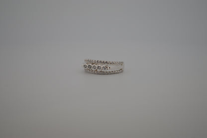 Lustrous & Loop Rhodium-Plated Sterling Silver Ring